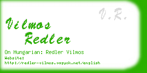 vilmos redler business card